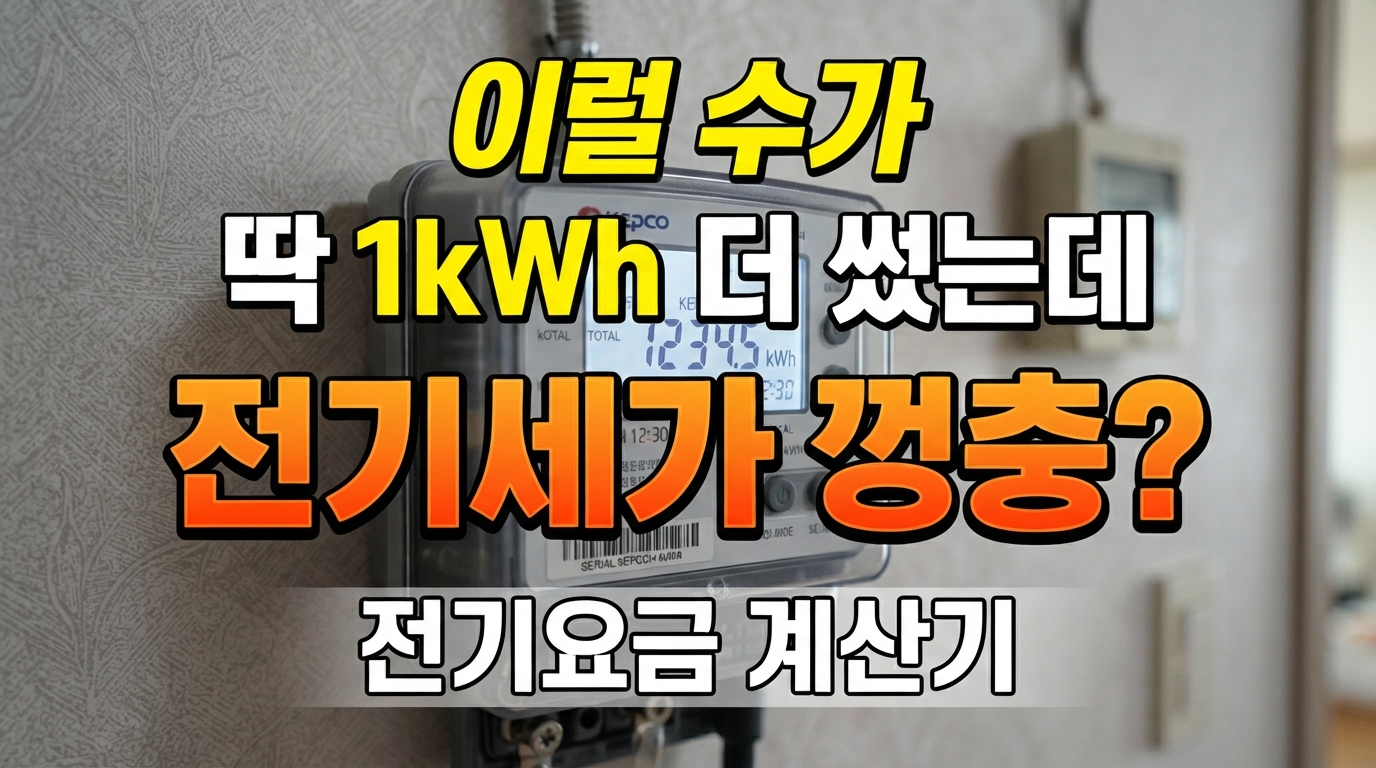 전기세 계산기, 아파트 200kWh면 27,640원 누진세 구간별 한달 전기요금 썸네일
