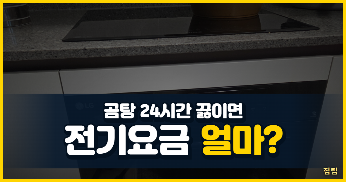 인덕션 곰탕 24시간 전기요금, 가스레인지 부탄가스 비용 비교 썸네일